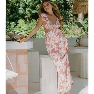 Sabo Skirt Pink Floral Maxi Dress